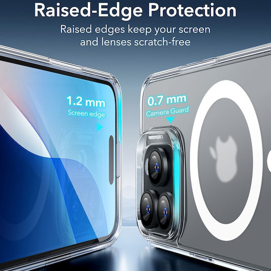 ESR Classic Hybrid Halolock Umschlag Rückseite Kunststoff / Silikon Frosted Clear (iPhone 17 Pro Max / iPhone 17 Pro / iPhone 16 Pro Max)