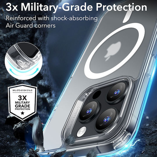 ESR Classic Hybrid Halolock Umschlag Rückseite Kunststoff / Silikon Frosted Clear (iPhone 17 Pro Max / iPhone 17 Pro / iPhone 16 Pro Max)
