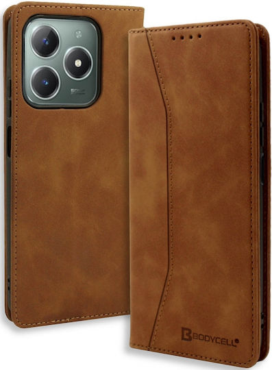 Bodycell Book Synthetic Leather / Leather Brown (Realme C61 4G, Realme C63 4G)