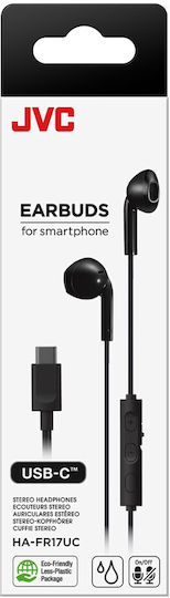 JVC Hafr17uc In Ear Handsfree Слушалки с USB-C Щекер Черен