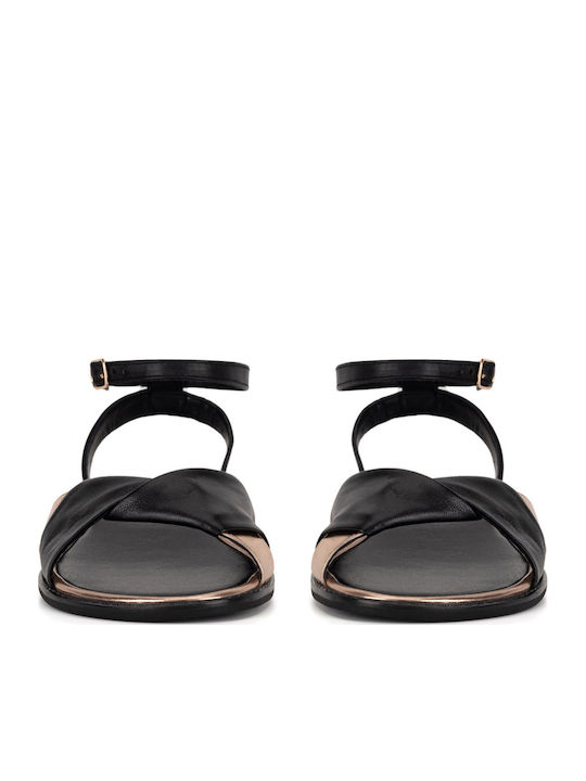 Women's Flat Sandals in Black Color