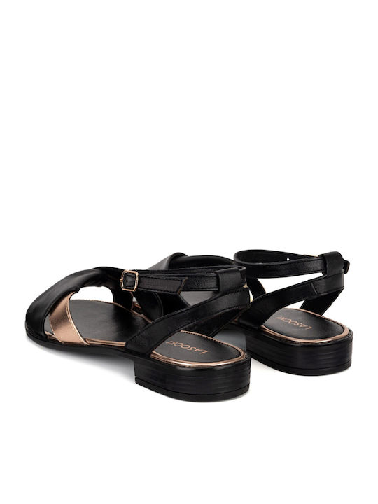 Women's Flat Sandals in Black Color