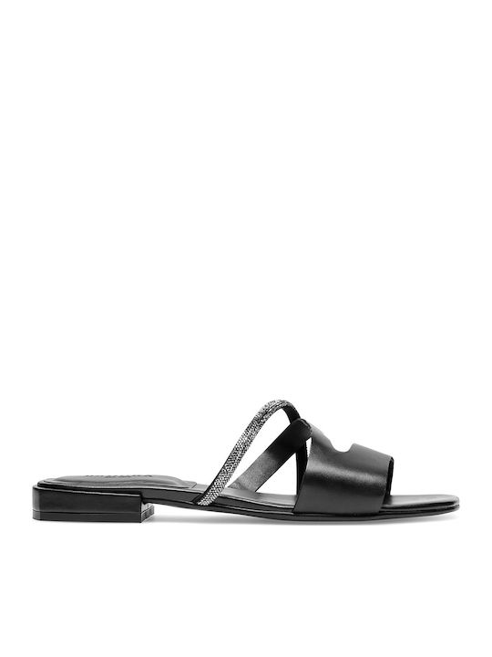 Flache Sandalen für Damen in Schwarz Farbe