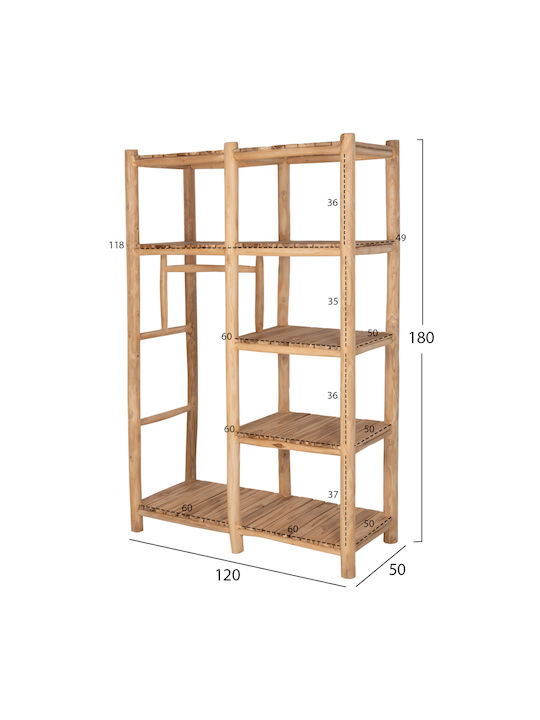 Mobilier de Intrare cu Cuier Natural Color 120x50x180buc