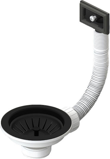 Βαλβίδα Νεροχύτη Υπερχείλιση 3 1/2'' Black Matt