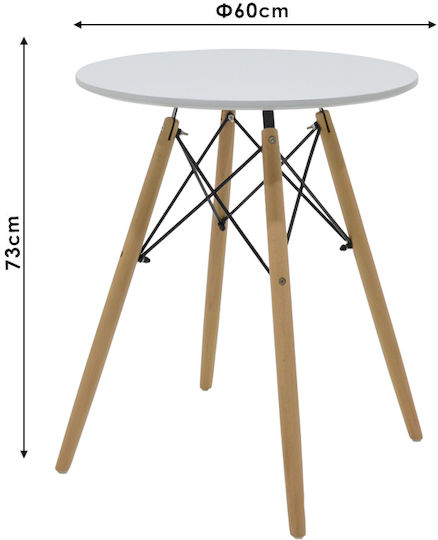 Τραπέζι Κουζίνας Jolly με 2 Καρέκλες 60x60εκ.