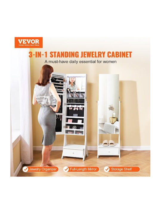 Vevor Καθρέπτης με Λευκό Ξύλινο Πλαίσιο 157x41cm