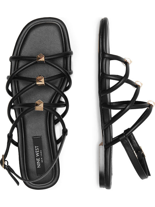 Women's Flat Sandals in Black Color
