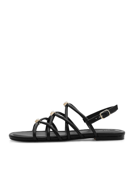 Women's Flat Sandals in Black Color