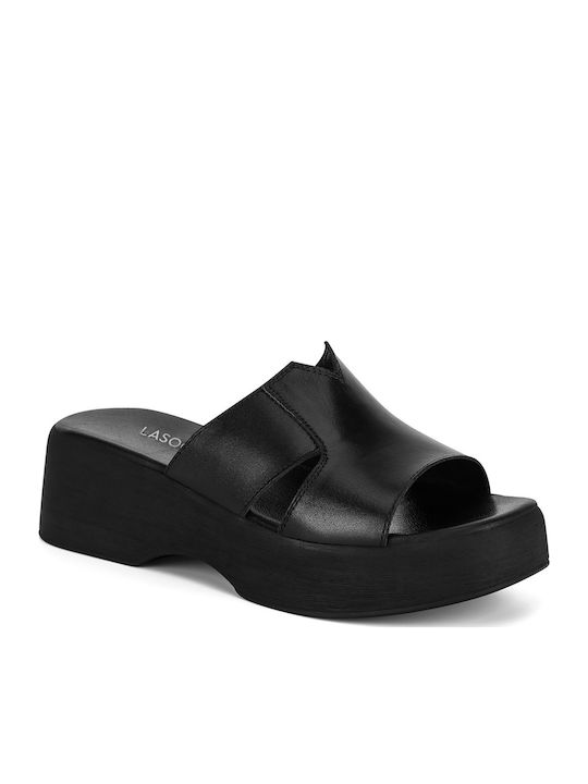 Flache Sandalen für Damen in Schwarz Farbe