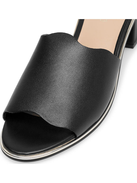 Mules mit Chunky Absatz in Schwarz Farbe