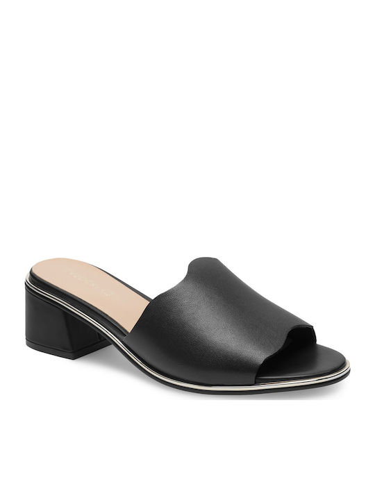 Mules mit Chunky Absatz in Schwarz Farbe