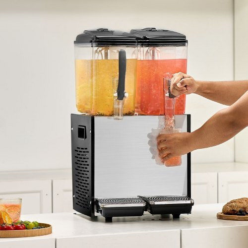 Vevor Doppel Getränkespender Kalt 2x12Es