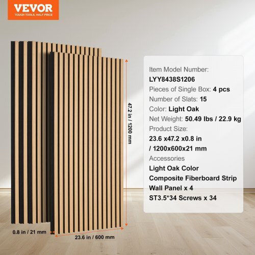 Vevor Audio Treatment Panel 1 Piece 60cm x 120cm