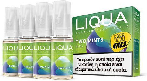 Liqua Έτοιμο Υγρό Αναπλήρωσης Two Mints 12mg 10ml 4τμχ
