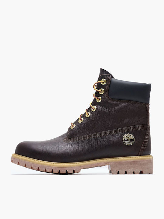 Premium Leather Brown Waterproof Combat Boots