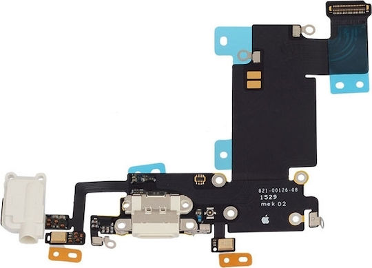 Кабел с Порт за зареждане в Бял цвят за iPhone 6 Plus