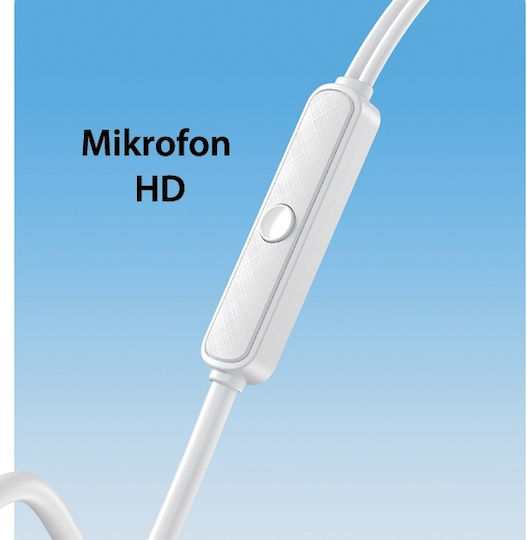 Awei PC-6T Earbuds Handsfree με Βύσμα USB-C Μαύρο