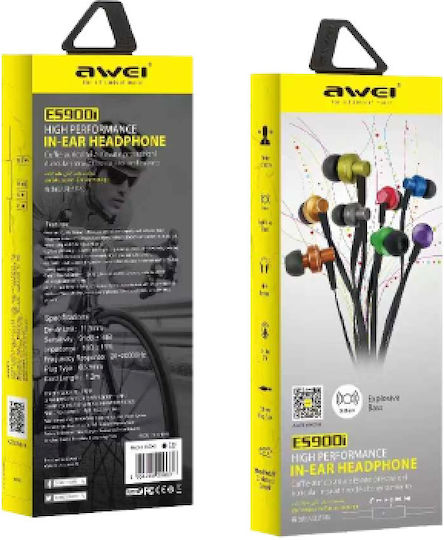 Awei ES900i In-ear Handsfree Ακουστικά με Βύσμα 3.5mm Μαύρο