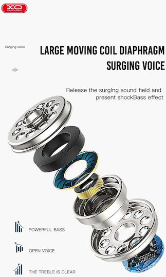 XO Ep37 In-ear Handsfree Headphones with Connector 3.5mm White