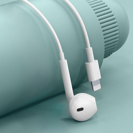 Earldom Et-e72l In-ear Handsfree Ακουστικά με Βύσμα Lightning Λευκό