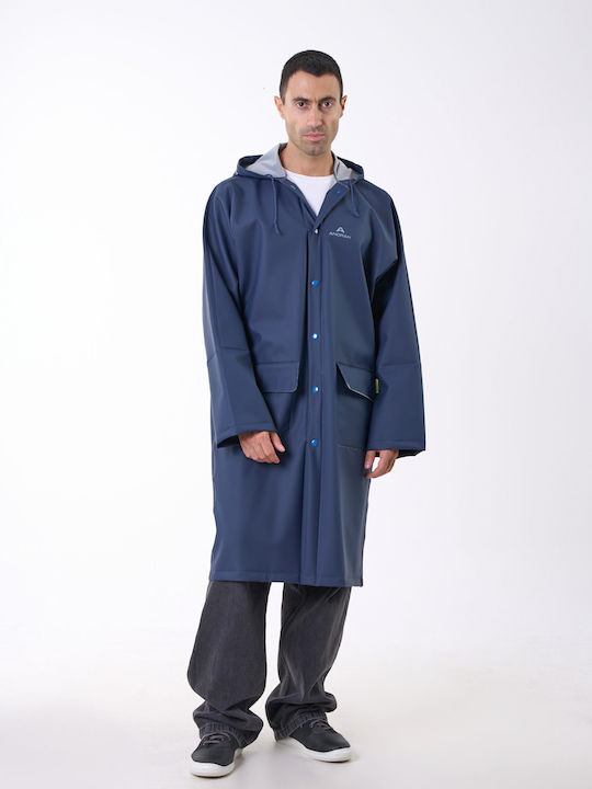 Anorak Wasserdichter Trenchcoat Walker Flex X-lang Blau