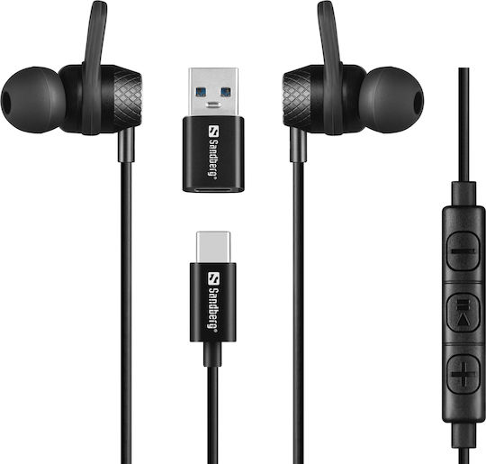Sandberg 126-50 In-ear Handsfree Ακουστικά με Βύσμα 3.5mm Μαύρο