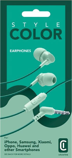 Cellular Line AUINEARSMART In-ear Handsfree με Βύσμα 3.5mm Πράσινο