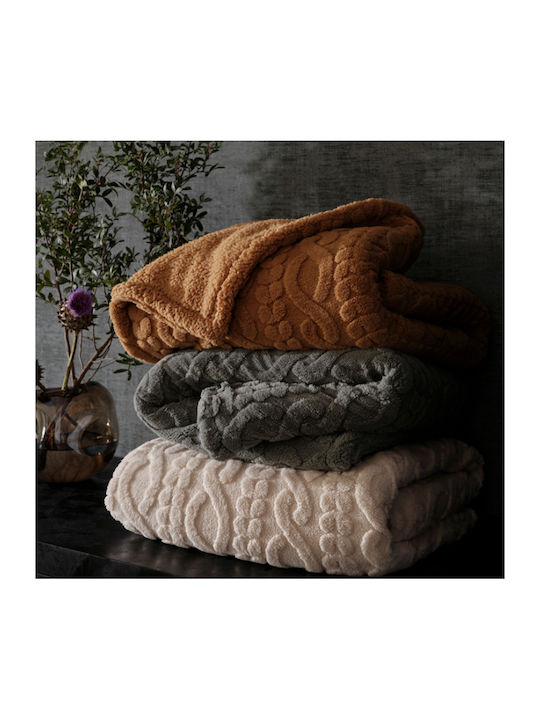 Nef-Nef Homeware Germain Blanket Sherpa Sofa 130x180cm Ecru
