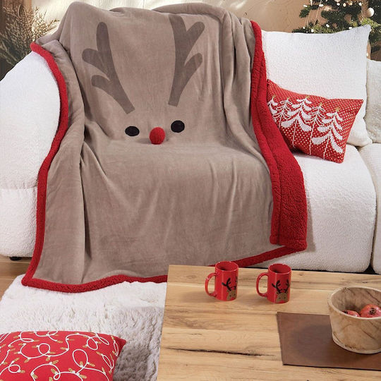Nef-Nef Homeware Funny Reindeer Καναπέ 130x180εκ. Beige Nef-Nef Homeware Funny Reindeer Καναπέ 130x180εκ. Beige