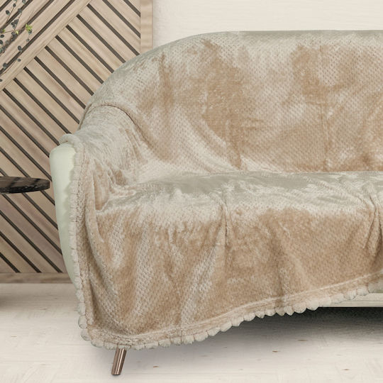 Das Home Pătură Fleece Canapea 130x170 cm Bej Winter 1187