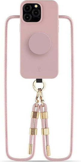 Just Elegance Popgrip Back Cover Silicone / Plastic Pink (iPhone 15 Pro)