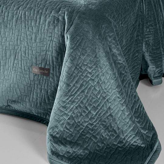 Guy Laroche Bolzano Set Blanket Sherpa Single 160x220cm Emerald Velvet