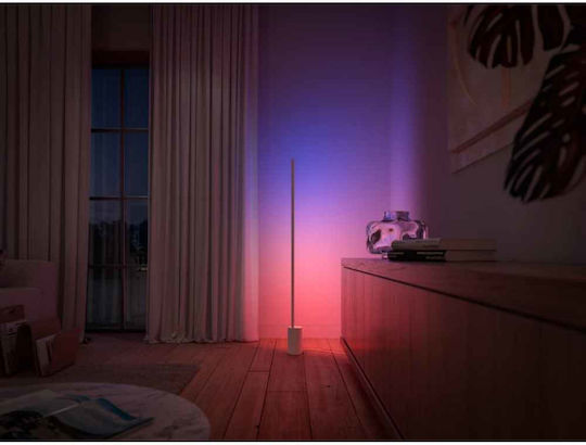 Philips Gradient Signe LED Подова Лампа В145.8xД11.1см. с RGBW Светлина 1800лм Бял