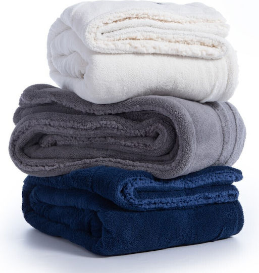 Nef-Nef Homeware Nau Coast Одеяло Sherpa За Канапе 130x180см Сиво