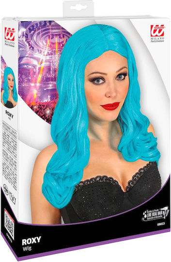 Roxy Carnival Wig Curly Blue