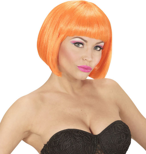 Valentina Neon Карнавална Перука Кариран Orange