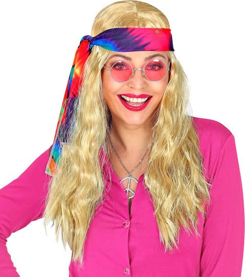 Karnevalsperücke Hippie Afro Blond