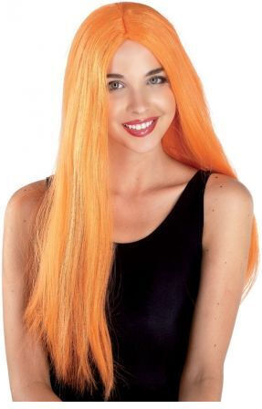 Karnevalsperücke Gerade Orange 60cm