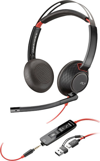 Poly Blackwire 5220 On Ear Multimedia Ακουστικά με μικρόφωνο και σύνδεση USB-C