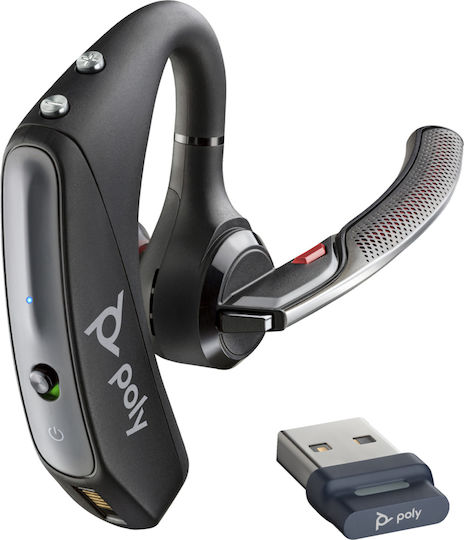 Poly Voyager 5200 Black & BT600 Adapter Fără fir In Ear Căști Multimedia cu microfon și conexiune Bluetooth
