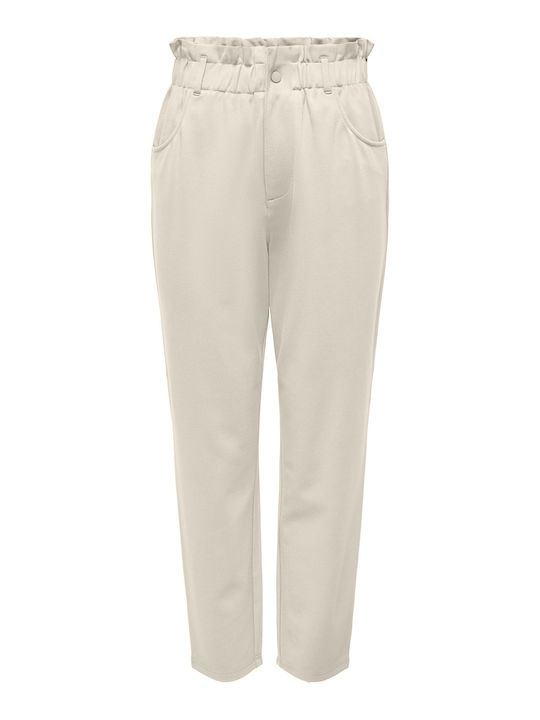 Only Life Damen Stoff Hose Beige