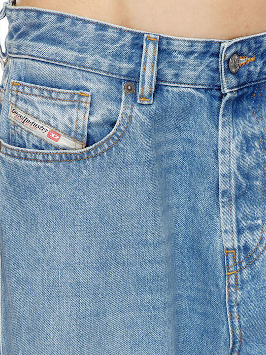 Low Waist Women's Jean Pants In Loose Fit Blue