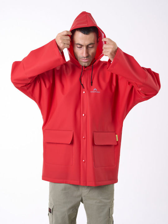 Jachetă Anorak Impermeabilă Watcher Flex Roșie