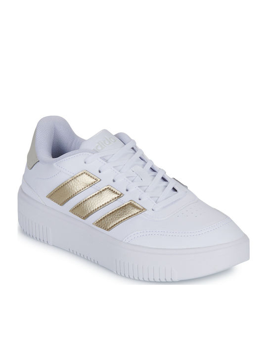 adidas Courtblock Bold Flatforms Sneakers Λευκά