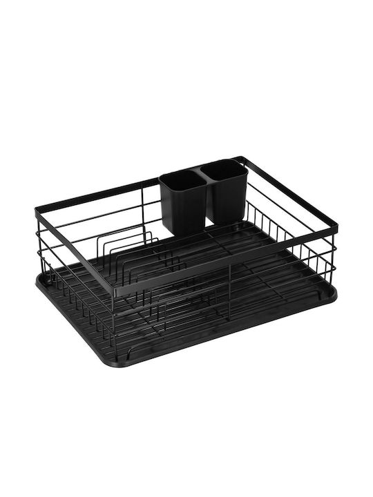 Inox Geschirrabtropfer Schwarz 42x32x15cm