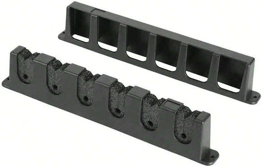 Set 2 Organizatoare pentru Lansete Zola 6 Spații Plastic 31x6x3 Cm Negru