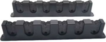 Set 2 Organizatoare pentru Lansete Zola 6 Spații Plastic Burete 31x6x3 Cm Negru