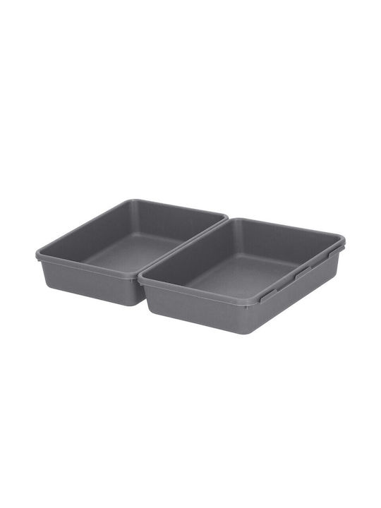 Besteckeinsatz Für Freie Zusammenstellung Kunststoff 23,5cm 8 Stück Grau