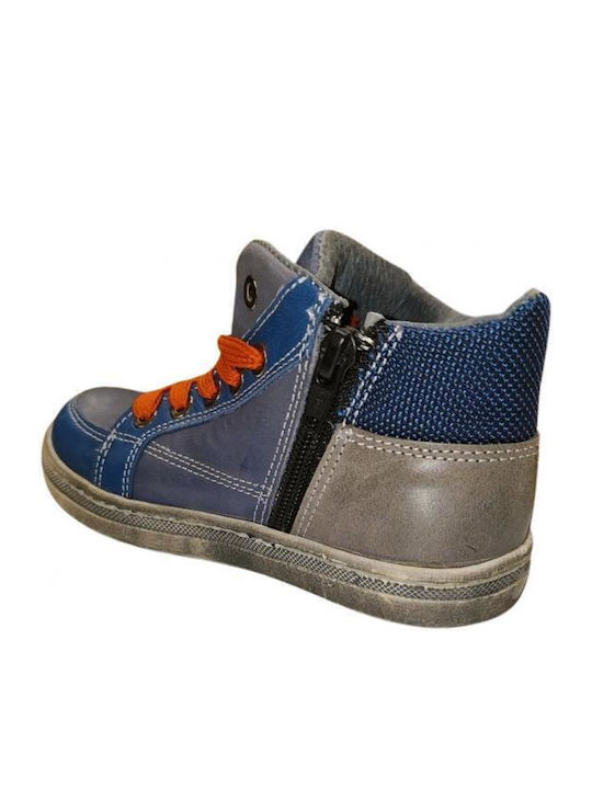 Kids Boots with Laces Blue